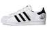 adidas originals Superstar 情人节 防滑耐磨 低帮 板鞋 女款 白黑金 / Кроссовки Adidas originals Superstar FY4755