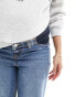 Фото #11 товара ASOS DESIGN Maternity high rise relaxed mom jeans in mid blue