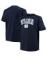 Фото #2 товара Men's Navy North Carolina Tar Heels Big and Tall Arch Over Wordmark T-shirt