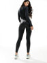 Фото #3 товара ASOS 4505 deep waist leggings in black high shine