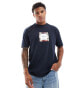 Marshall Artist house check box logo t-shirt in navy