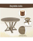 Фото #5 товара Modern Farmhouse Round Dining Table, 45.7", Rustic Grayish Brown