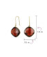 ფოტო #4 პროდუქტის Classic Elegant Genuine 10K Gold Faceted Briolette Gemstone Bezel Set Square Cushion Cut Red Garnet Dangle Drop Earrings For Women Wire Fish Hook