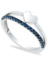 ფოტო #1 პროდუქტის Sapphire (1/5 ct. t.w.) Heart Ring in Sterling Silver