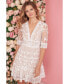 Фото #6 товара Women's V-Neck Lace Embroidery Dress