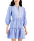 Фото #4 товара Women's Embroidered Striped Cotton Dress