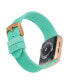 Фото #3 товара Teal Woven Silicone Band Compatible with 42/44/45/Ultra/Ultra 2 Apple Watch