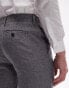 Topman skinny textured suit trousers in grey