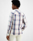 ფოტო #2 პროდუქტის Women's Plaid Roll-Tab-Sleeve Button-Front Shirt