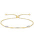 ფოტო #1 პროდუქტის Diamond Link Bolo Bracelet (1/10 ct. t.w.) in 14k Gold-Plated Sterling Silver