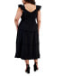 Фото #2 товара Plus Size Ruffle-Trimmed Tiered Midi Dress