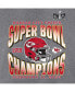 Фото #2 товара Women's Heather Gray Kansas City Chiefs Super Bowl LVIII Champions Own the Moment Tri-Blend V-Neck T-shirt