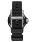 ფოტო #5 პროდუქტის Men's Cali Diver Black Silicone Watch 40MM