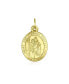 14K Yellow Real Gold Religious Medal Saint Christopher Pendant Necklace For Women s Patron Saint of Travel NO Chain