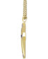ფოტო #2 პროდუქტის Men's Black & White Diamond Cross 22" Pendant Necklace (1/2 ct. t.w.) in 18k Gold-Plated Sterling Silver