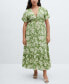 Фото #6 товара Women's Printed Cut-Out Detail Dress