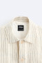 Striped cotton - linen jacket