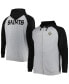 ფოტო #1 პროდუქტის Men's Heather Gray New Orleans Saints Big and Tall Fleece Raglan Full-Zip Hoodie Jacket