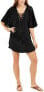 Фото #1 товара Dotti 259223 Women's Resort Lace Up Tunic Cover-Up Black Swimwear Size M
