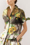 Фото #6 товара Рубашка из ткани с цветочным принтом — zw collection ZARA