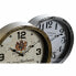 Фото #2 товара Настольные часы DKD Home Decor Позолоченный Серебристый Металл Стеклянный Vintage 20,5 x 13,5 x 28 cm (2 штук)