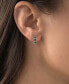 2-Pc. Set Lab-Grown Spinel (2 ct. t.w.) & Cubic Zirconia Halo Stud & Three Stone Leverback Earrings in Sterling Silver (Also in Green Cubic Zirconia & Lab-Grown Ruby)