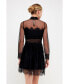 Фото #5 товара Women's Long Sleeve Lace Mini Dress