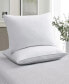 Фото #1 товара 2 Pack 100% Cotton Medium Soft Down and Feather Gusseted Bed Pillow Set, Queen