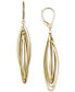 ფოტო #1 პროდუქტის Orbital Open Navette Drop Earrings in 10k Gold
