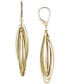 ფოტო #1 პროდუქტის Orbital Open Navette Drop Earrings in 10k Gold