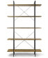 Фото #2 товара Amrit Wood Shelf Metal Frame Etagere Bookcase Five-Shelf Media Center