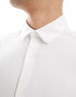 ASOS DESIGN regular fit textured shirt in white