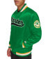 Фото #4 товара Men's Classic-Fit Satin Varsity Bomber Jacket