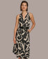 ფოტო #5 პროდუქტის Donna Karan Women's Printed Belted A-Line Dress