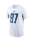 Men's Aidan Hutchinson White Detroit Lions Player Name and Number T-shirt