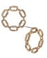 Фото #1 товара Small Chain Link Front-Facing Hoop Earrings, 0.88", Created for Macy's