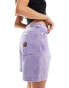 Santa Cruz boyfriend fit denim shorts in purple acid wash