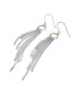 Elegant Sterling Silver Two-Tone Tassel Earrings