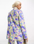 ASOS DESIGN floral suit dad blazer in blue BLAU, 34 - фото #3