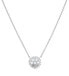 Silver necklace with crystals and mother-of-pearl JFS00520040