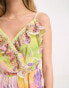 River Island ruffle playsuit in yellow floral