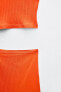 Фото #6 товара Длинное платье в рубчик с деталью cut-out ZARA