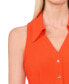 Фото #3 товара Women's Sleeveless Button Down Collared Blouse