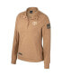 ფოტო #3 პროდუქტის Women's Tan Texas A&M Aggies OHT Military-Inspried Appreciation Sand Tatum Quarter-Snap Raglan Jacket