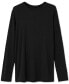 ფოტო #1 პროდუქტის Men's Snooze Relaxed-Fit Solid Long-Sleeve Sleep T-Shirt