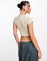 Фото #3 товара Reclaimed Vintage asymmetric t-shirt in stone