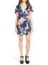 Фото #1 товара Missguided Multicolored V-Neck Short Sleeve Polyester Shift Dress Size 6