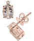 Morganite (1 ct. t.w.) & Diamond Accent Stud Earrings in 14k Rose Gold-Plated Sterling Silver