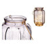 Фото #2 товара Фонарь светодиодный Лучи Серый Позолоченный Стекло Gift Decor LED Lantern (13,5 x 22 x 13,5 cm)