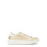 Фото #2 товара Time and Tru Women's Platform Fashion Sneakers 7 Gold/White Lace-Up Round Toe